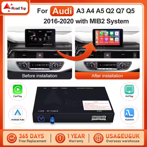Audi Wireless CarPlay For Road Top Wireless CarPlay For Audi A3 A4 A5 Q2 Q7 Q5 2016-2020 with Androi