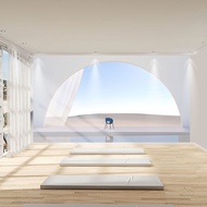 3d 3D Visual Extension Space Wallpaper Morandi Color Beauty Salon Yoga Gym Live Streaming Room Backg