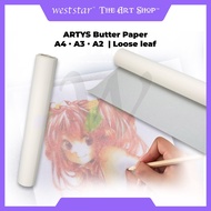 Weststar ARTYS Butter paper A4 , A3 , A2 (loose leaf) [Weststar The Art Shop]