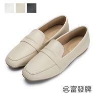 Fufa Shoes [Fufa Brand] Commuter Simple Casual Loafers Girls Baby White Made In Taiwan Flat Lazy Moccasin Peas Work