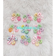 UV flower beads, painted flower beads 1pcs