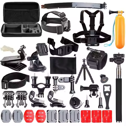 Action Camera Accessories Kit For Gopro Hero13 12 11 9 For Xiaomi Yi Insta360 X4 X3 Case Kit Strap M