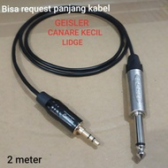 kabel Canare 2 meter hp ke mixer jack akai trs 3,5 mm to akai ts 6,5 