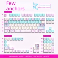 Cherry Profile 129 Key Anchor Girl Keycaps PBT Material DYE-sublimation Shine Through Side Print Com