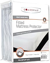 Guardmax Heavy Gauge Vinyl Full Size Mattress Protector - Waterproof & Dust Proof Mattress Cover wit