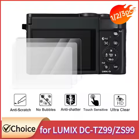 Tempered Glass Screen Protector for LUMIX DC-TZ99/ZS99 2.5D Curved Edge Camera LCD Screen Protective