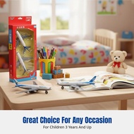 Children's Alloy Airplane Model, Simulated Passenger Jet, Commercial Jet, Gift Box