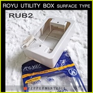 → ◎ ➭ ♀ Royu Surface Type Utility Box RUB2 AMCO PVC Housing for Switches and Outlet Wiring Electric