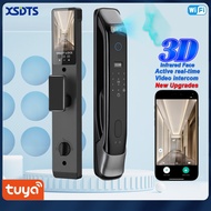 Tuya Smart 3D Face Digital Smart Door Lock Security Camera Monitor Intelligent Fingerprint Password 