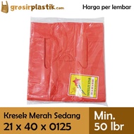 Grosir Plastik Kantong Kresek SATELIT STAR 21 x 40 x 0125 Merah M009