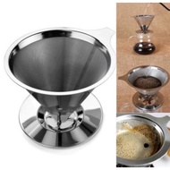 Coffee Dripper Stainless Cone Double Mesh Coffee Strainer