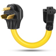 1FT NEMA 10-30P to 6-15R 6-20R T-Blade Adapter, HDWS 3 Prong 10-30 Male Plug to 6-20 Female Receptac