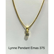 Lynne Zirconia Pendant Emas 375/ Lynne Loket Emas 375