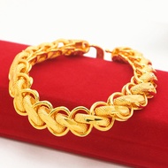 Exaggerated Copper Gold-plated Men Bracelet Men's Whip Chain Hollow Gelang Emas 916 Gold Plated Gela