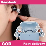 haostontr Creative Snowflake Shaped Earbud Charms for Unique Open Ear Wireless Headphones Style PH