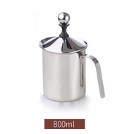 Milk Frother ถ้วยปั๊มฟองนม สแตนเลส ที่ปั๊มฟองนมเย็นแบบ 400/800 ml ฟองกาแฟ เครื่องทำฟองนม ที่ตีฟองนม ตีฟองนม Frother Coffee Creamer ทำฟองนมพกพา