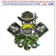 HD-130 SULTAN MOTORCYCLES DUCK EMBROIDERY PATCH/RACING/CLUB