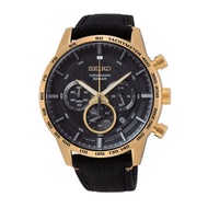 [Powermatic] Seiko Chronograph SSB446 SSB446P1SSB446P1 Quartz Conceptual Black Silicone Strap Watch