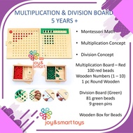 JOY SMART TOYS MULTIPLICATION DIVISION BOARD MONTESSORI MATH EDUCATIONAL WOODEN TOYS FOR 5 YEAR OLD 