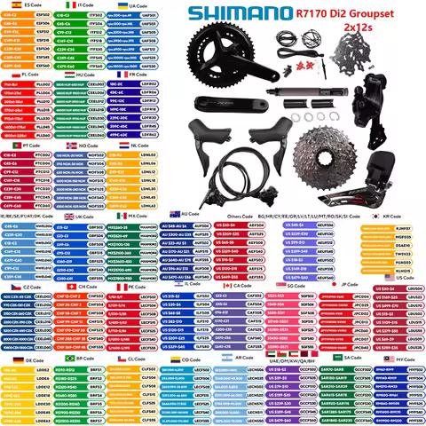 Shimano 105 Di2 Groupset R7170 12s Groupset R7170 Brake R7100 Crankset R7150 FD R7150 RD Original Sh