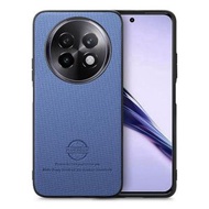 全城熱賣 - 適用於 Realme 13 4G 斜布紋貼皮手機殼（藍色）