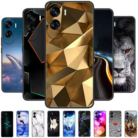 for Coque Honor 90 Lite Case Wolf Lion Silicone Back Cover Phone Case for Honor 90 Lite 5G Soft Case
