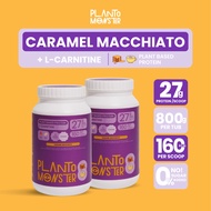 Planto Monster โปรตีนพืชรสคาราเมล มัคคิอาโต้ 800 กรัม 2 กระปุก มี L-Carnitine ไม่มีน้ำตาล โปรตีนสูง 