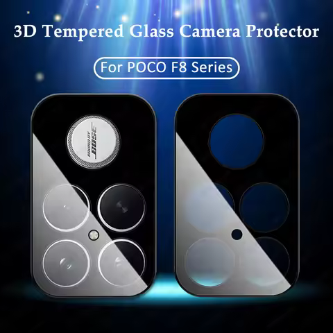 2Pcs 3D Curved Screen Camera Protector Cover For POCO F8 Ultra Lens Case Protective Glass for Xiaomi