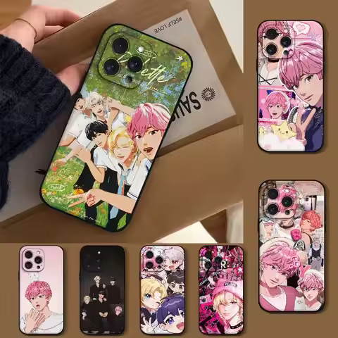 P-PLAVE B-Bamby Phone Case For IPhone 1716 15 14 13 Pro Max 11 12 Mini X Xs XR Black Silicone Cover