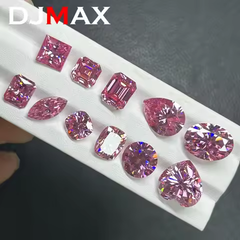 DJMAX USA Pink Moissanite Diamond VVS1 Wholesale Round / Oval / Pear / Radiant / Emerald / Heart / P