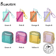 BSUNS1 Mesh Cosmetic Bag, Dopamine Color Large Capacity Storage Bag, Toiletry Candy Color Make Up