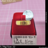 Murni Mewah Emas916, Cincin Rt Turn Lsv 200065 0.6 cm Pd 22