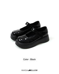 JASPER - MARSHMELLOW รองเท้า MARY JANE ส้นตึก สูง 2 นิ้ว หนังแก้ว