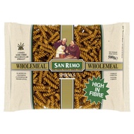 San Remo Wholemeal Spirals 500g Pasta