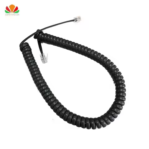 Hot 35cm Telephone Cord Straighten 2m Microphone Receiver Line RJ22 4P4C Connector Copper Wire Phone