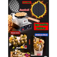 Mesin Elektrik Telur Waffle Bubble Stainless Steel Heavy Duty Ready Stock