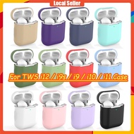 [24 Hours Delivery] TPU Case For TWS i12/i9s/i9/i10/i11 Soft Silicone Edge Wireless Earphone Protect