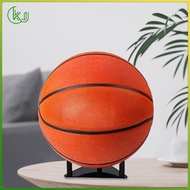 [Wishshopeelxl] Acrylic Ball Stand Rack Decoration Football Stand for Sports Ball Rugby Ball Black