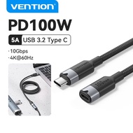 Vention USB 3.2 Gen2 Type C Extension Cable 10Gbps Data Transfer 4K 60Hz 5A 100W PD Fast Charging fo