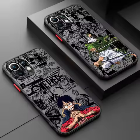 Anime Luxury Ones Piece Frosted Translucent For Xiaomi Mi 13 12 12T 11T 11 11i 10T 10 9T Pro Lite Ul