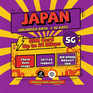 Japan SIM Card 5G 3-30Days Daily 1G-3GB High Speed Japan Travel Data SIM Card