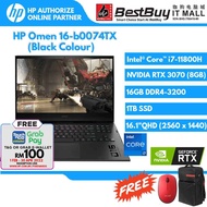 OMEN by HP Gaming Laptop 16-b0074TX ( i7-11800H, 16GB RAM, 1TB SSD, 16.1" QHD display, NVIDIA® GeForce RTX™ 3070 8GB VRAM | 2Yr Warranty)