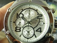 42MM NOS 舊倉底 PULSAR BY SEIKO 7T62-X131 石英計時 CHRONOGRAPHIC 手錶 錶殼 連 22MM 帶金屬頭 連 摺疊扣 原裝錶帶 全套 (冇機芯)