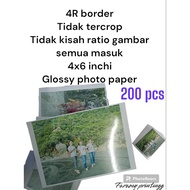 4r 200 pcs border cuci gambar murah