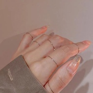 "Follow & Get Coupons",Hot-sellingSuperfineNon-Fade0.5PlainRingAll-MatchRetroNicheDesignHigh-EndLigh