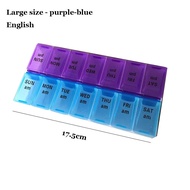 Weekly Pill Organizer 2 Times a Day Easy Fill & Open AM/PM Medicine Box 7 Day Vitamin Cases Day and 