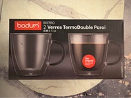 Bodum bistro 一對雙層隔熱玻璃杯 double wall thermo mug glass cup you're an idiot