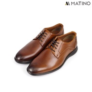 MATINO SHOES รองเท้าชายคัทชูหนังแท้ รุ่น MC/B 3011 - BLACK/TAN