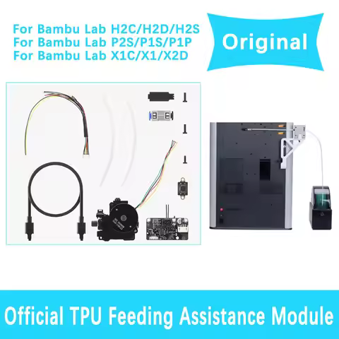 Official For Bambu Lab TPU Filament Feeding Assistance Module H2C H2D H2S P2S P1S P1P X1 X1C 3D Prin
