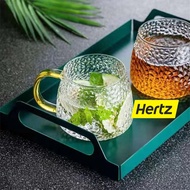 Hertz Cafe Water Glass With Handle Japanese Style Size 400 Ml. Heat Resistant